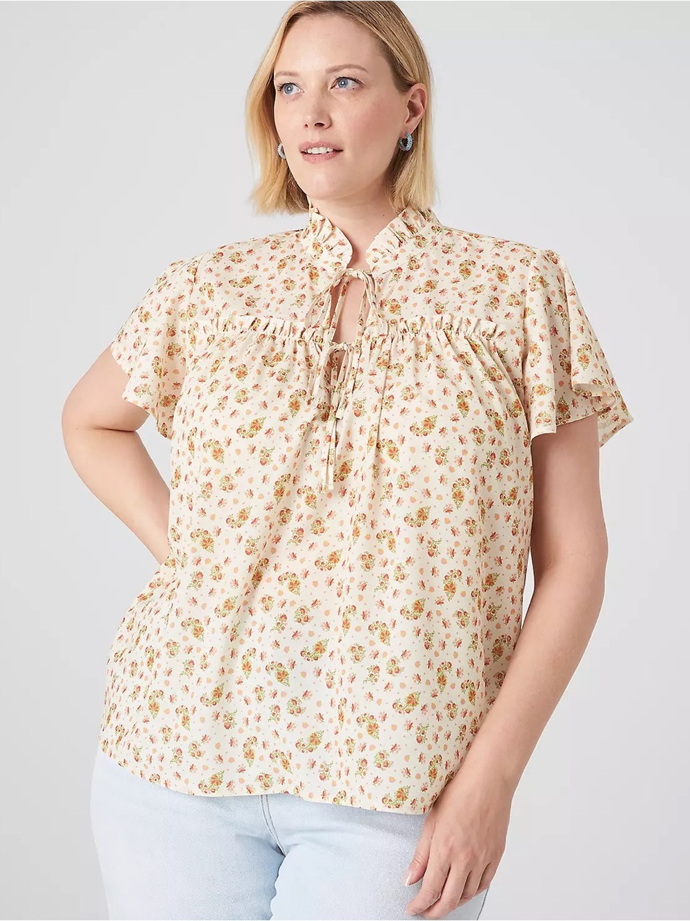 Lane Bryant women’s floral blouse sz 16